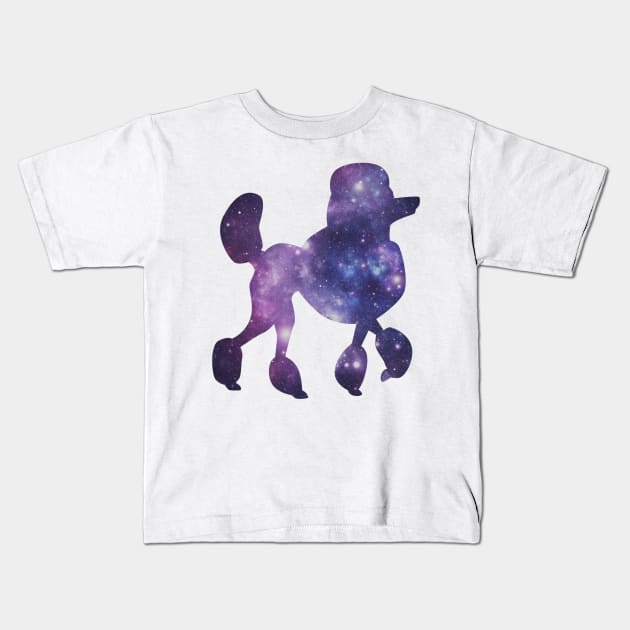 galaxy poodle Kids T-Shirt by juinwonderland 41